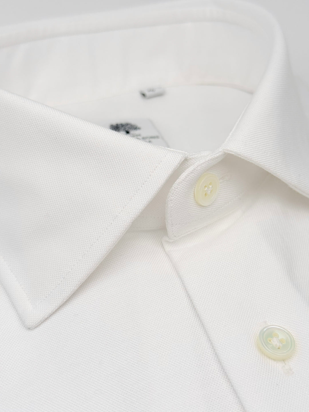 Heavy Portuguese Cotton Oxford Dress Shirt - White