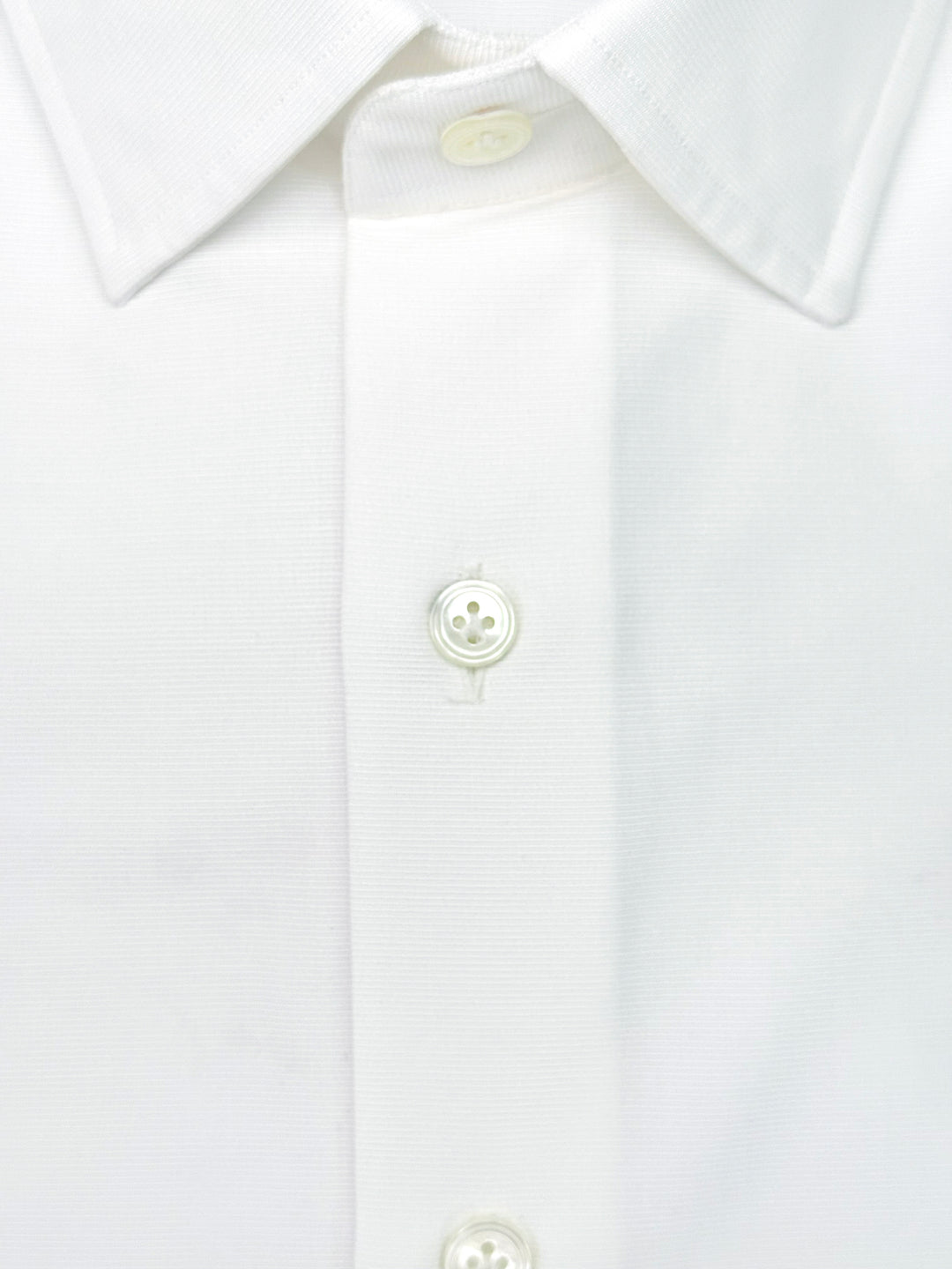 Cotton Horizontal Twill Dress Shirt - White