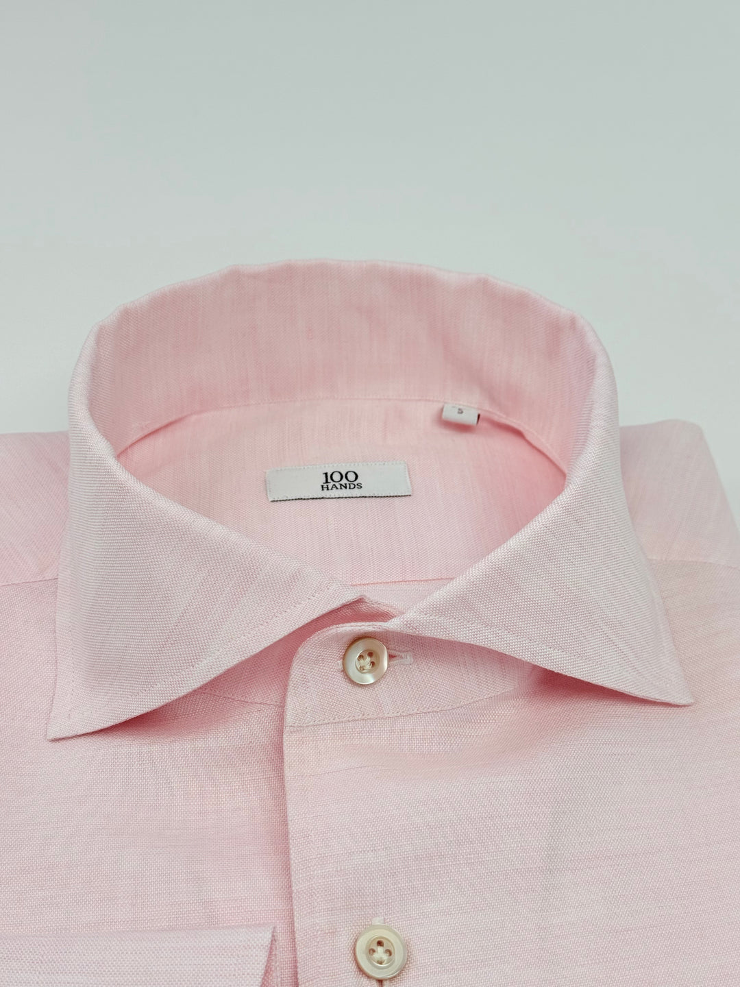 Cotton & Linen Dress Shirt - Light Pink