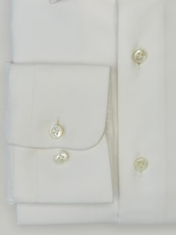 Heavy Oxford Cotton Dress Shirt - White