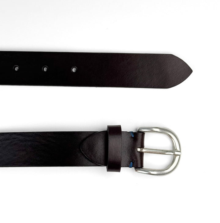 Calfskin Leather Dress Belt - Espresso Brown