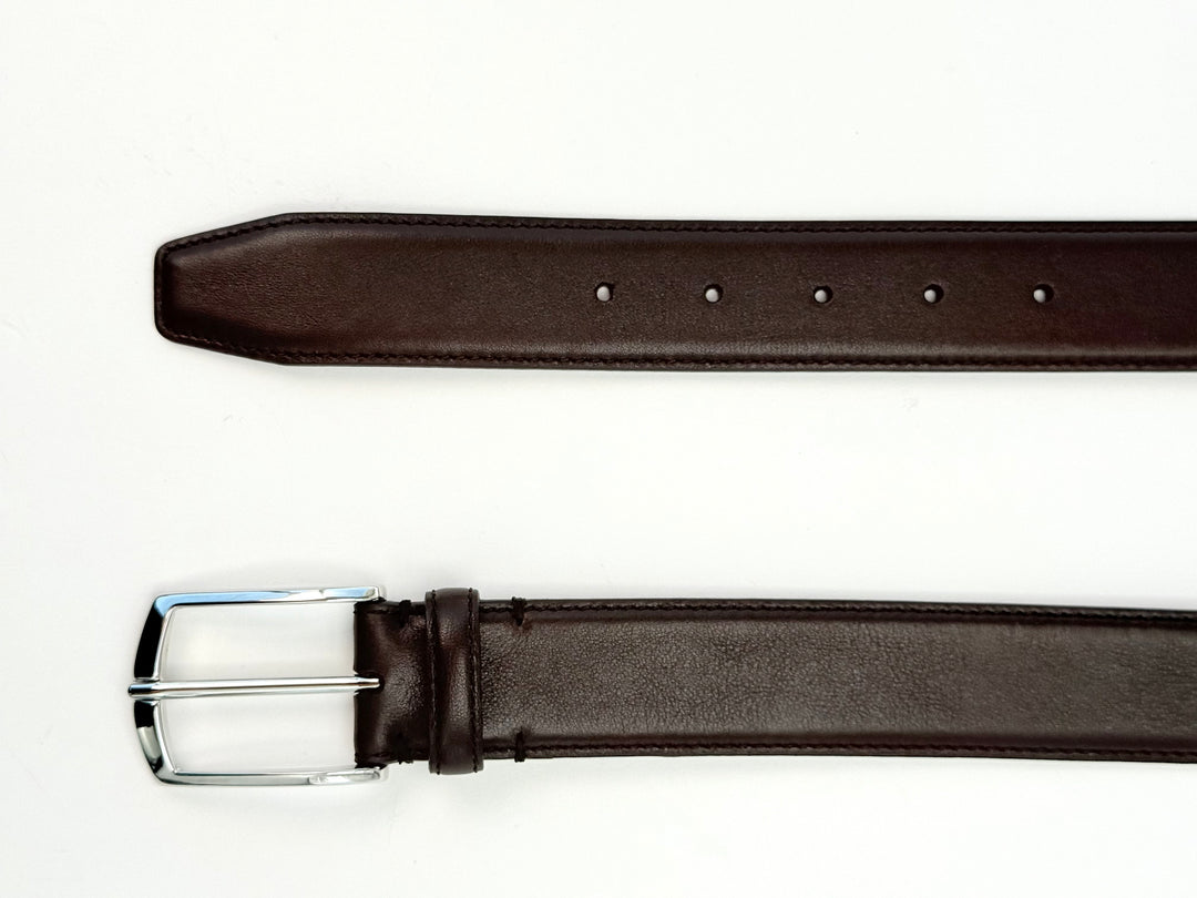 Calfskin Leather Belt - Espresso