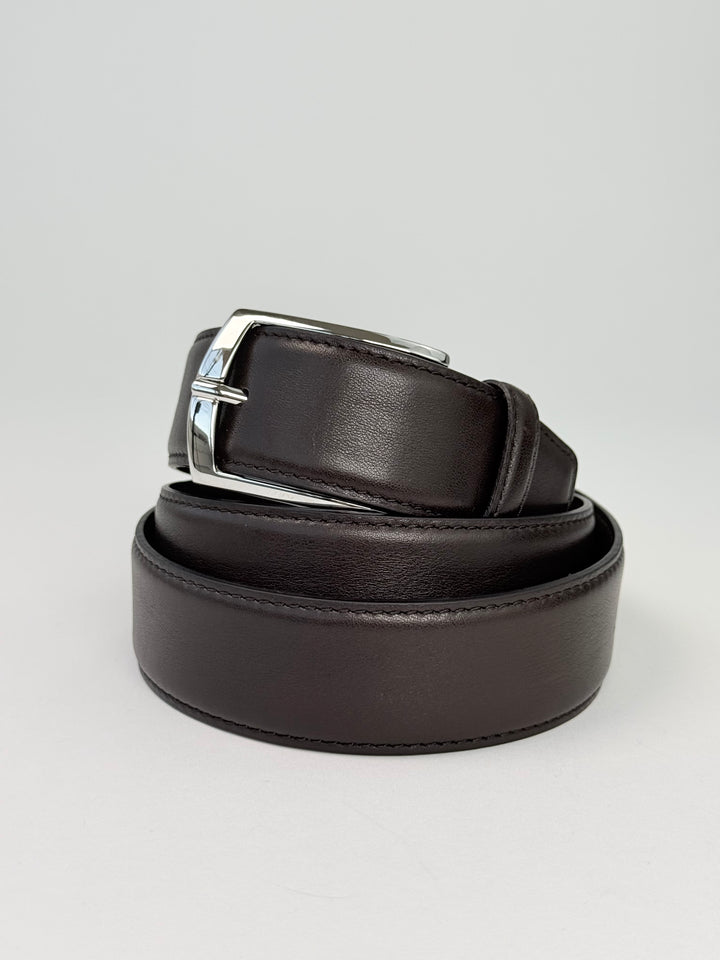 Calfskin Leather Belt - Espresso