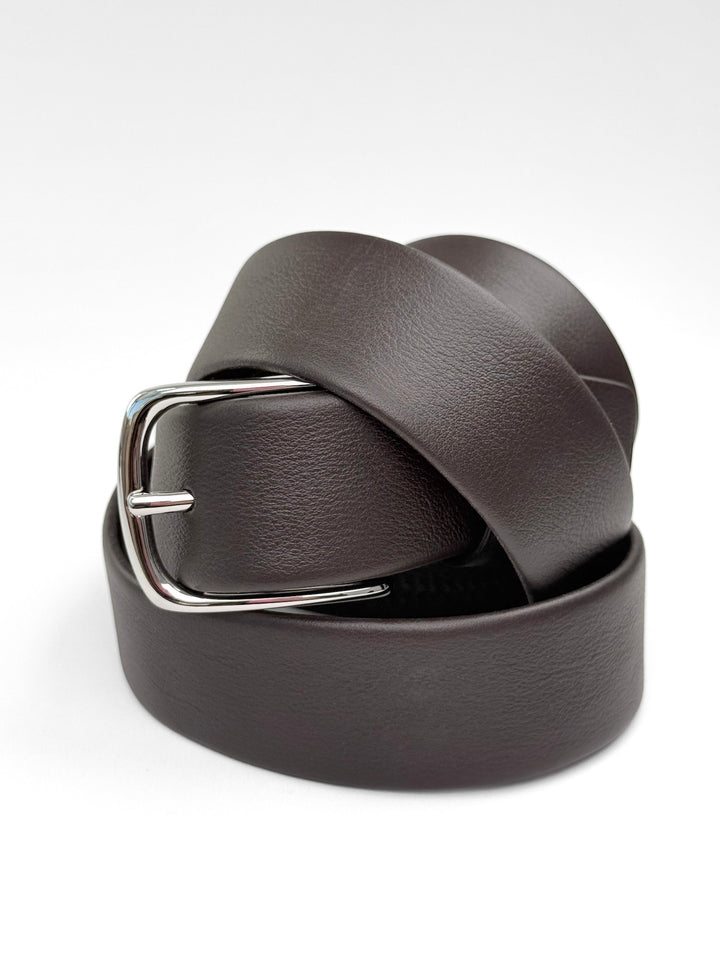 Soft Calfskin Leather Belt - Espresso Brown