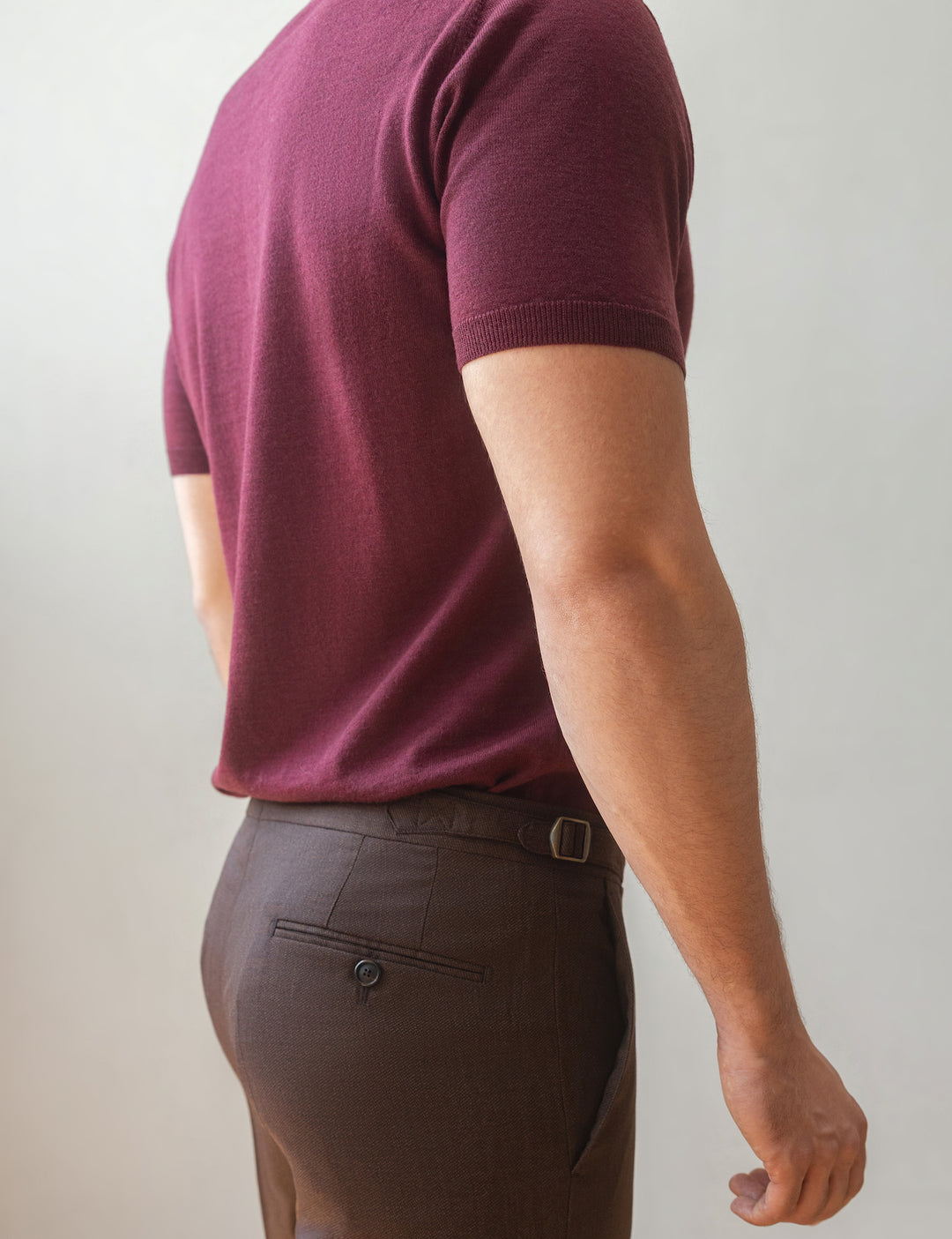 Extra Fine Merino Polo Shirt - Bordeaux