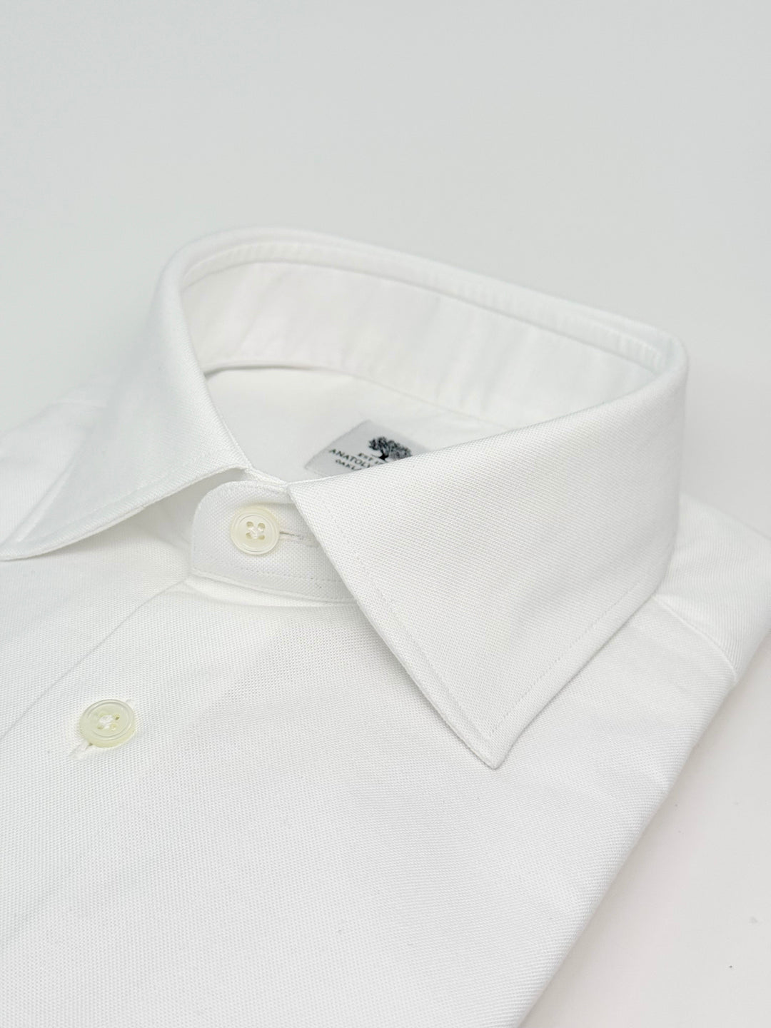 Heavy Portuguese Cotton Oxford Dress Shirt - White