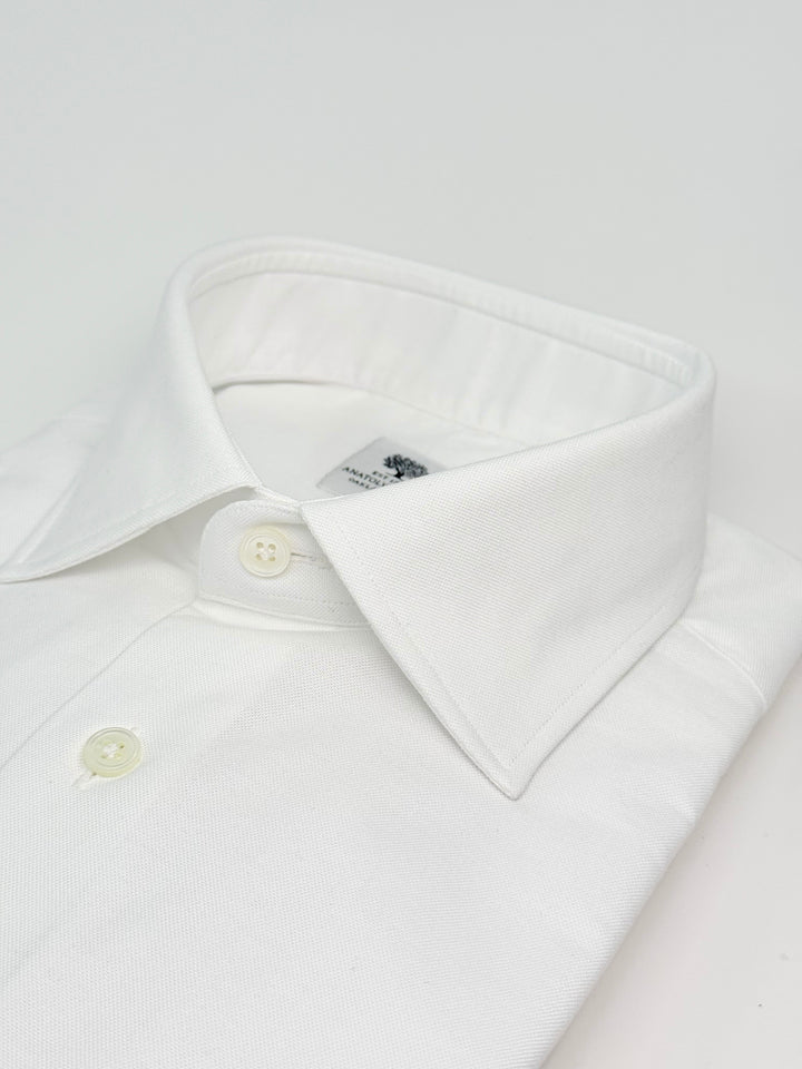 Heavy Portuguese Cotton Oxford Dress Shirt - White
