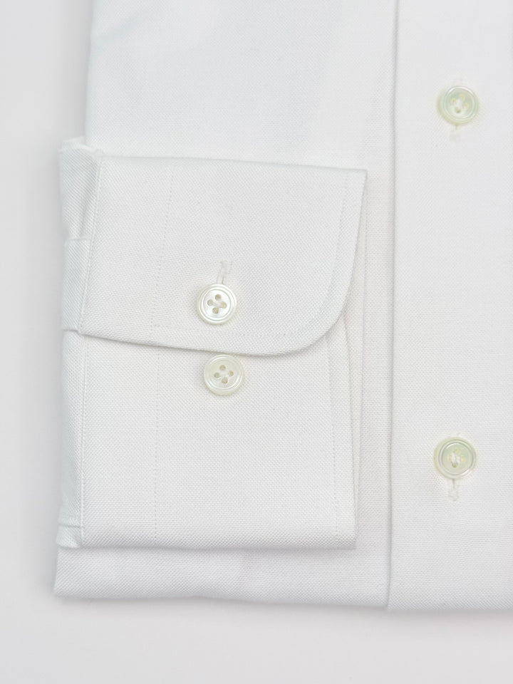 Heavy Portuguese Cotton Oxford Dress Shirt - White