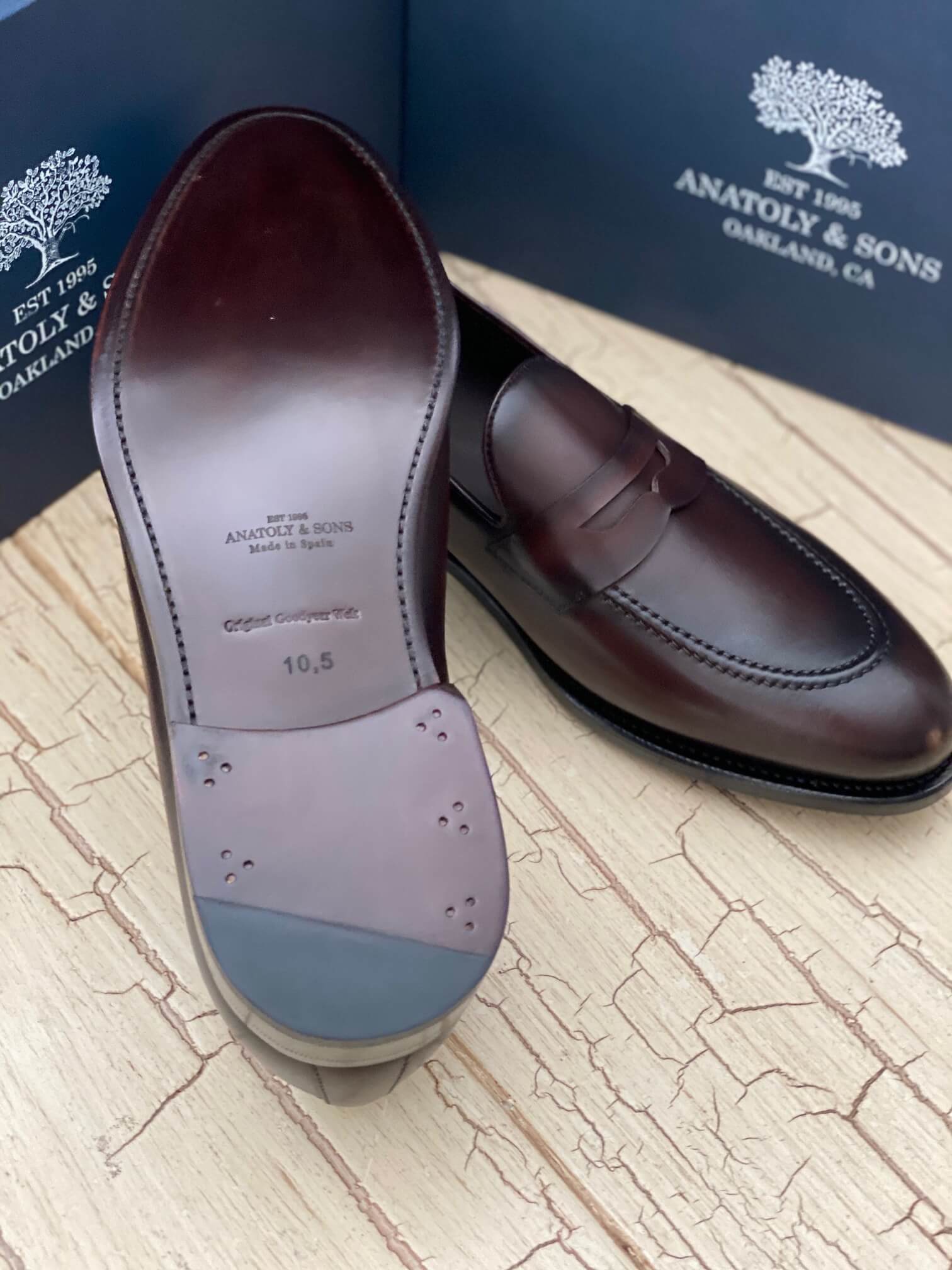 Anatoly & Sons blake stitched leather loafers