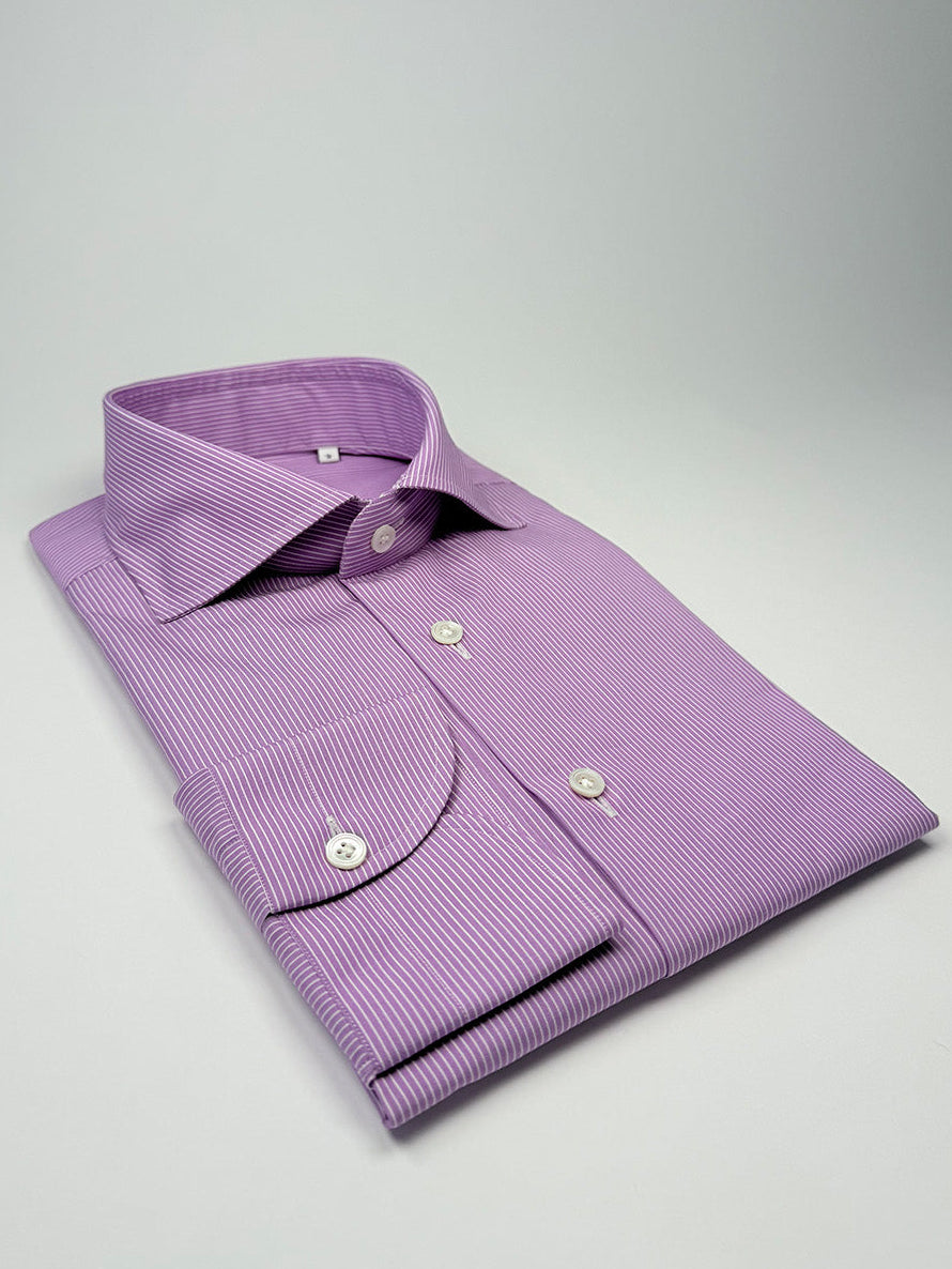 lavender color dress shirt Mens Cotton Purple Cutaway Collar Slim Fit Shirt, 14 1/2 / 32/33 Adjustable Cuff Boys Lavender Dress Shirt Slim