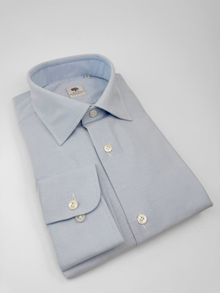 Thomas Mason Heavy Cotton Oxford Dress Shirt - Light Blue