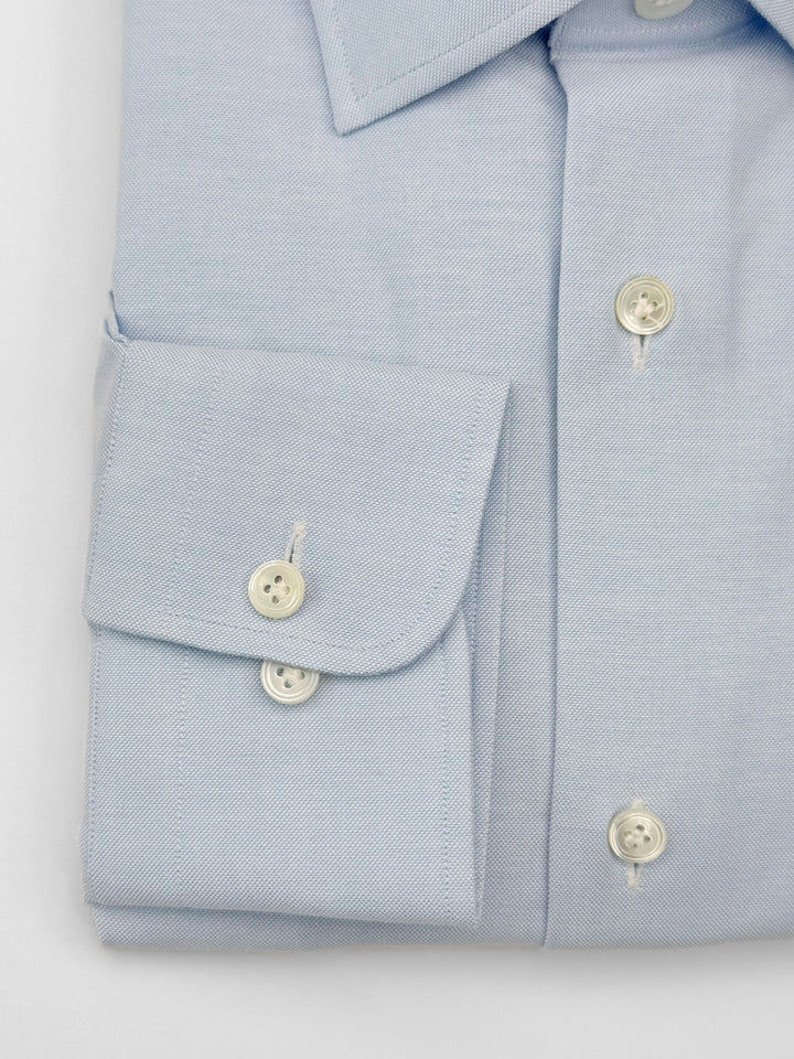 Thomas Mason Heavy Cotton Oxford Dress Shirt - Light Blue