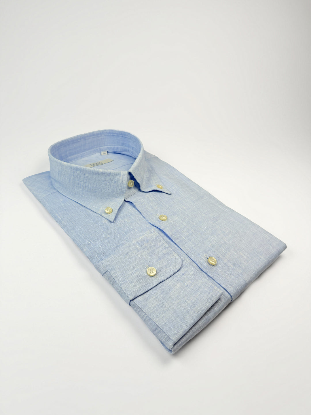 Linen Button-Down Shirt - Light Blue