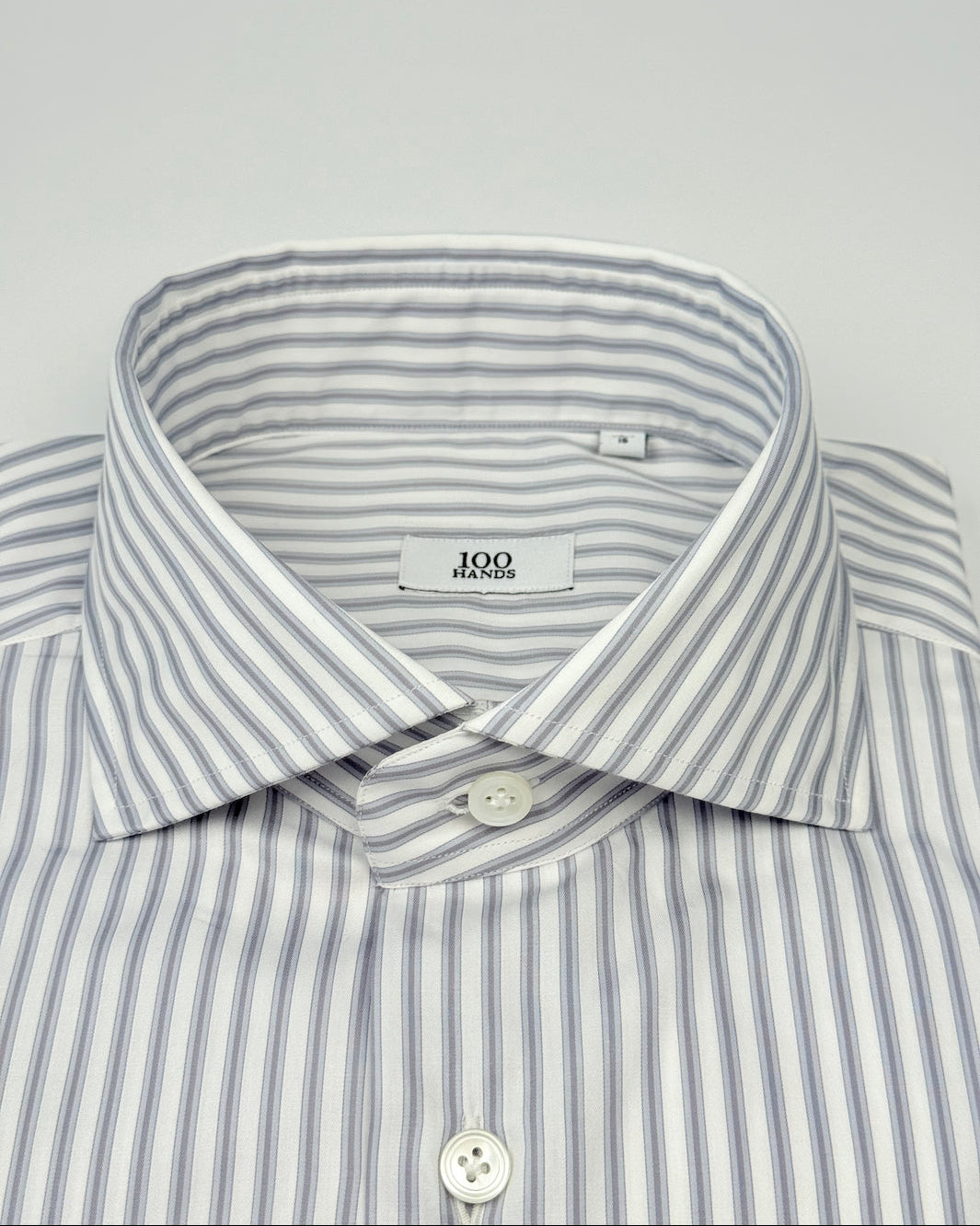 Bold Multi Stripe Cotton Dress Shirt - Grey