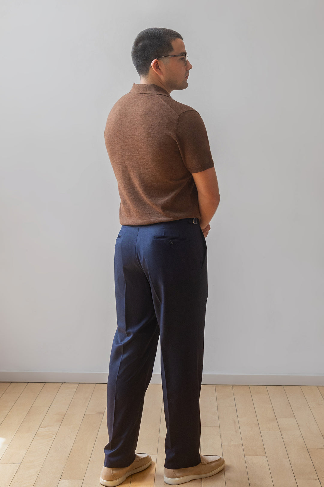 Navy Blue Cavalry Twill Drago Trousers