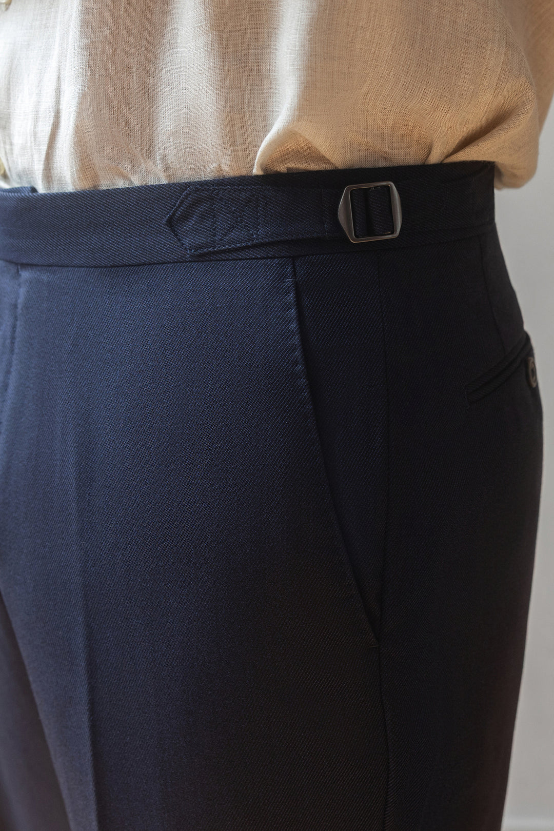Navy Blue Cavalry Twill Drago Trousers