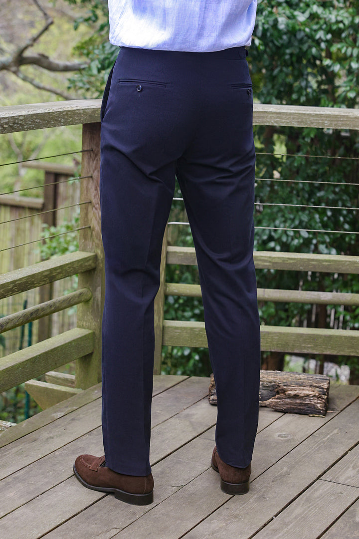 Navy Blue Dormeuil Chino Trouser