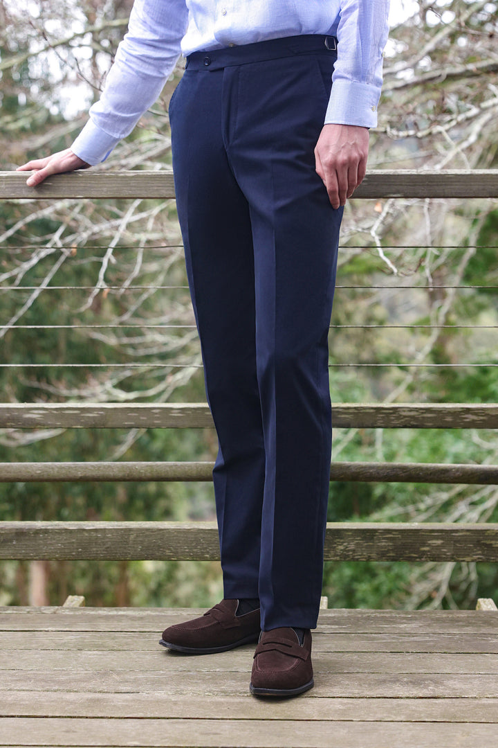 Navy Blue Dormeuil Chino Trouser