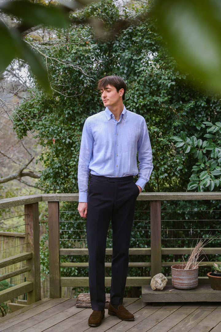 Navy Blue Dormeuil Chino Trouser