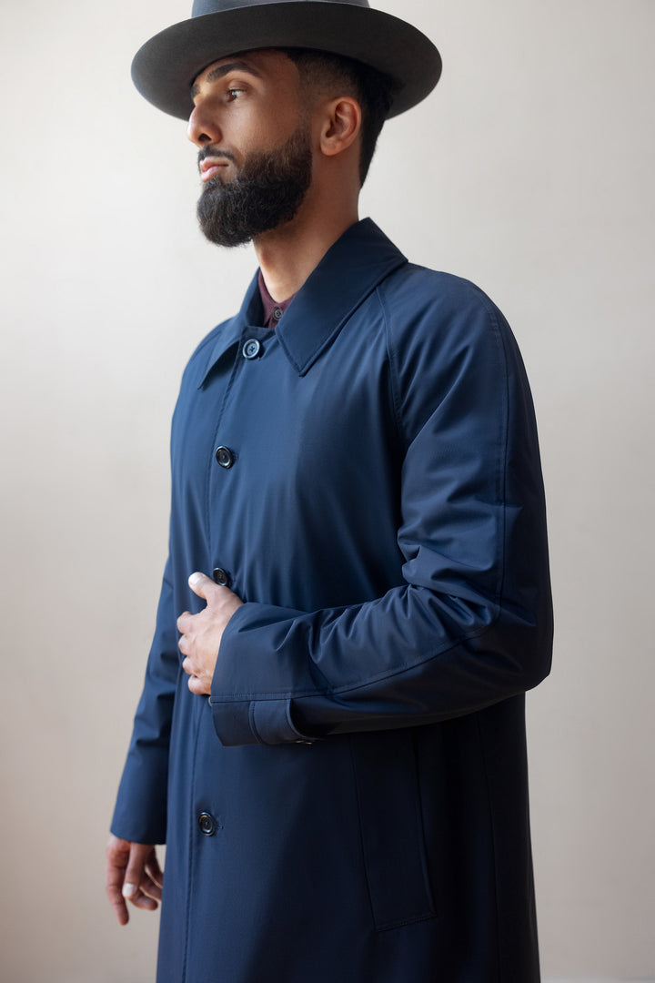 Navy Blue Storm System® Raglan Overcoat