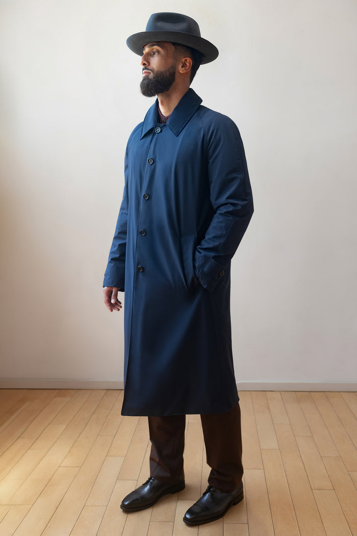Navy Blue Storm System® Raglan Overcoat