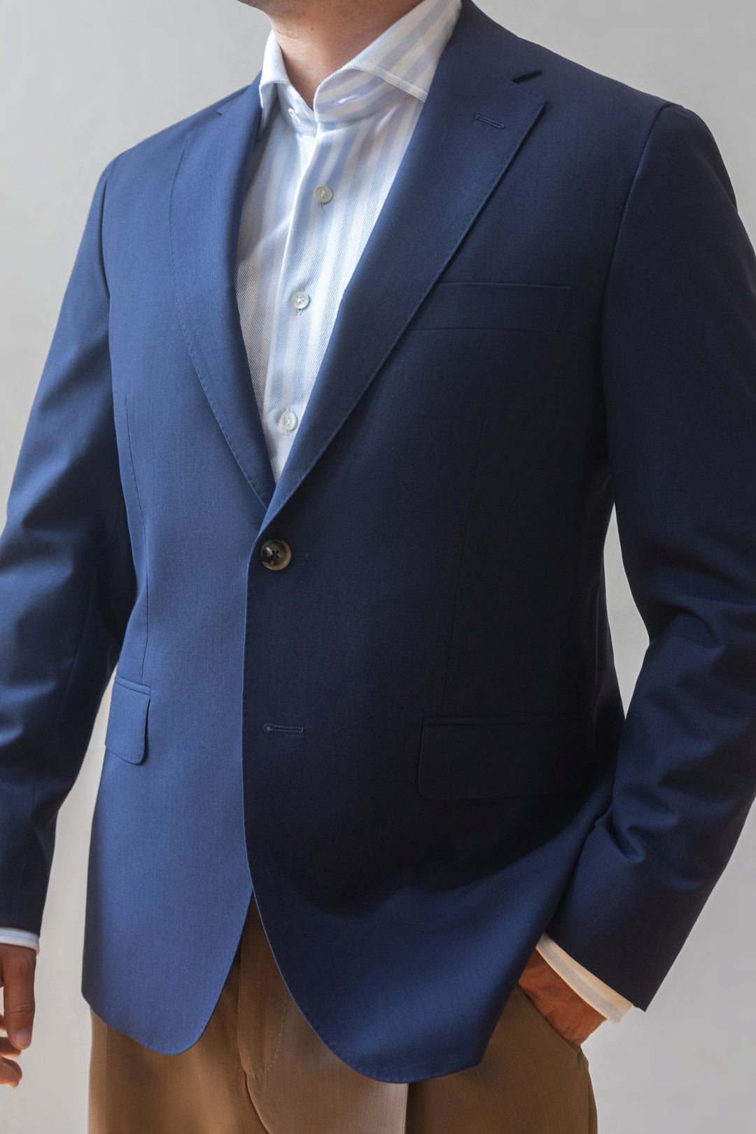 Navy Blue Wool Holland & Sherry Sport Coat