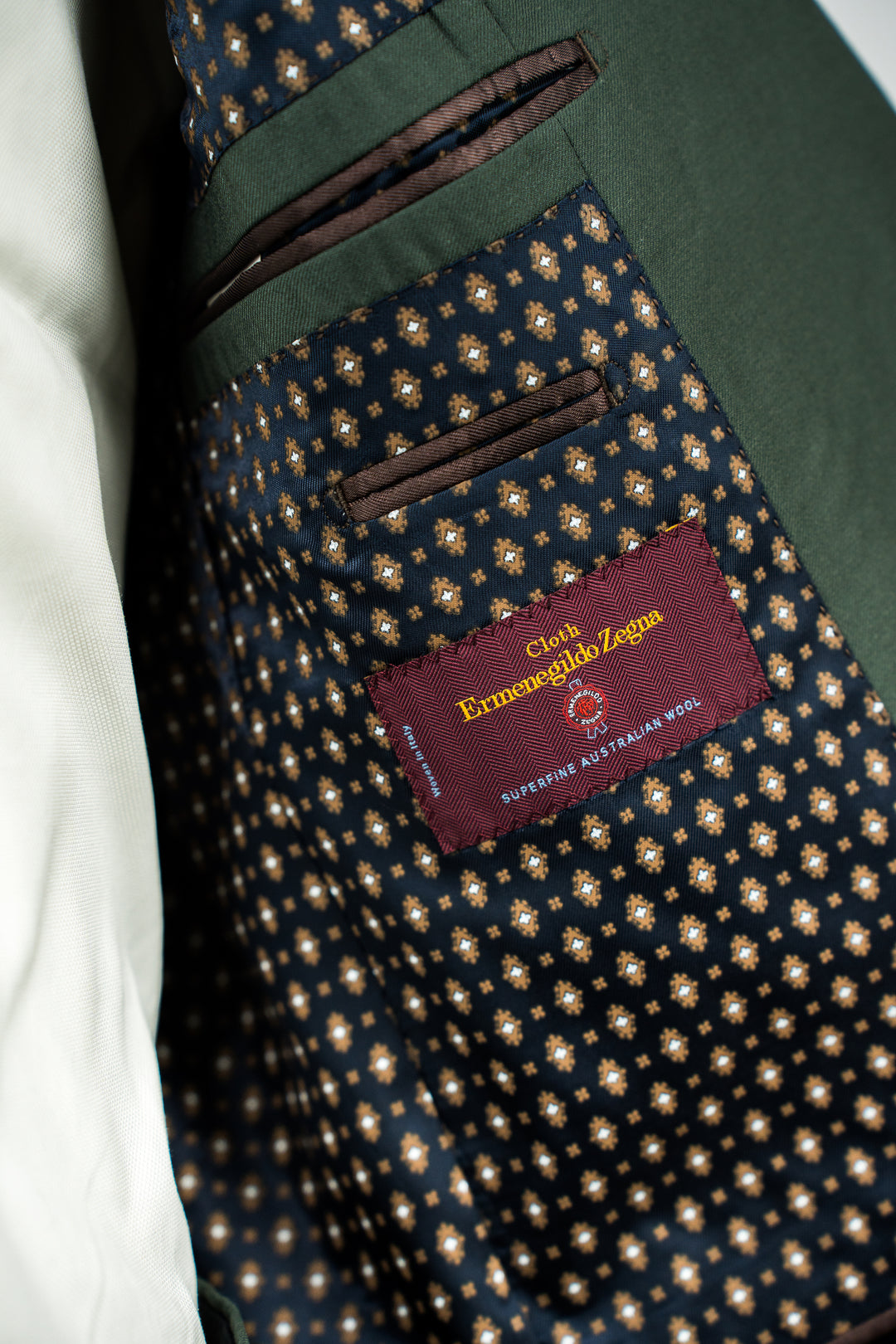 Olive Green Twill Zegna Suit