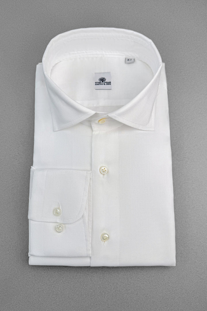 Royal Oxford Cotton Dress Shirt - White