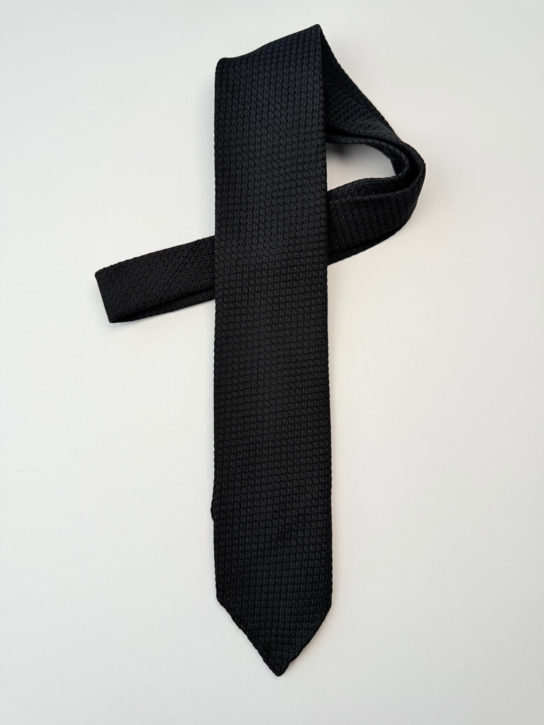 Silk Grenadine Tie - Black