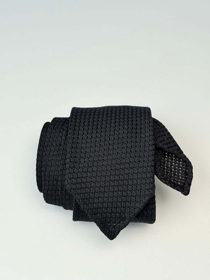 Silk Grenadine Tie - Black