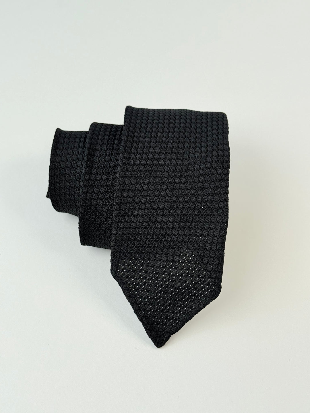 Silk Grenadine Tie - Black