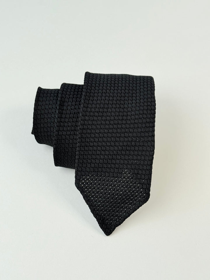Silk Grenadine Tie - Black
