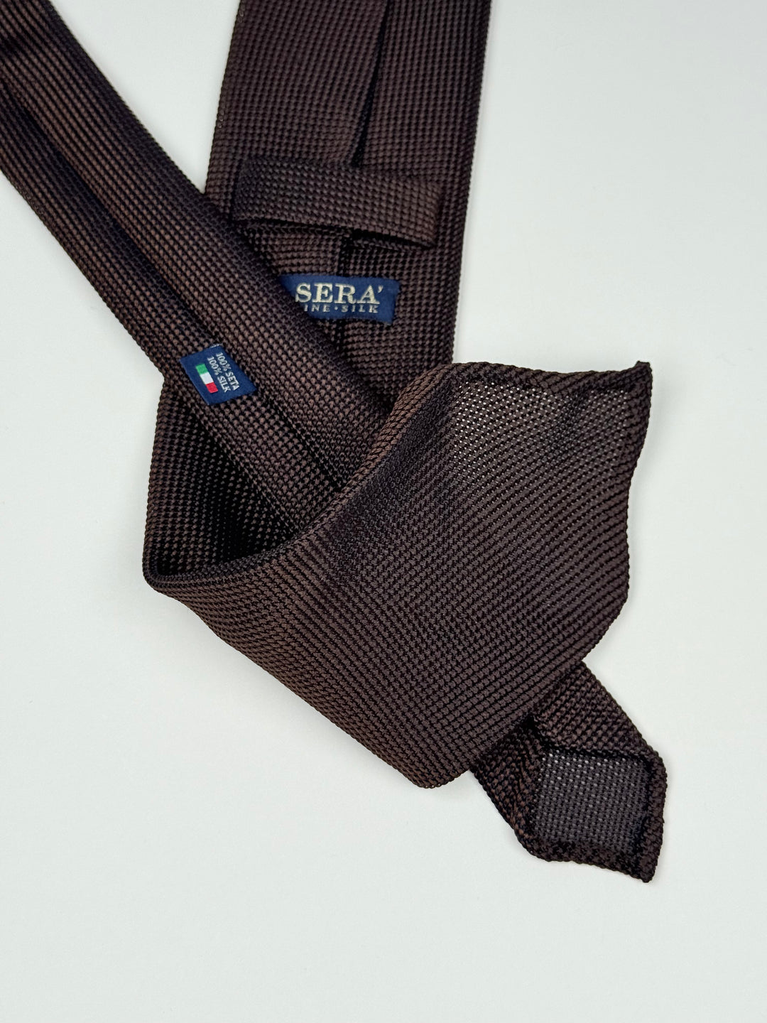 Silk Grenadine Tie - Dark Brown