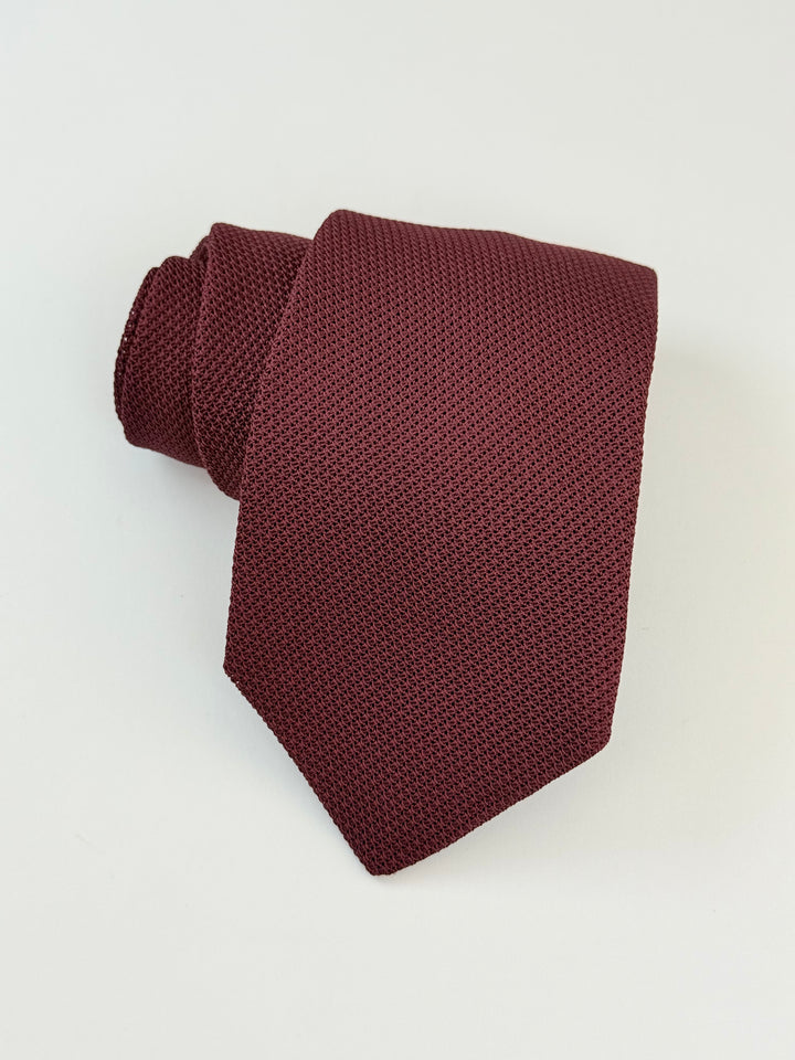 Silk Grenadine Tie - Merlot