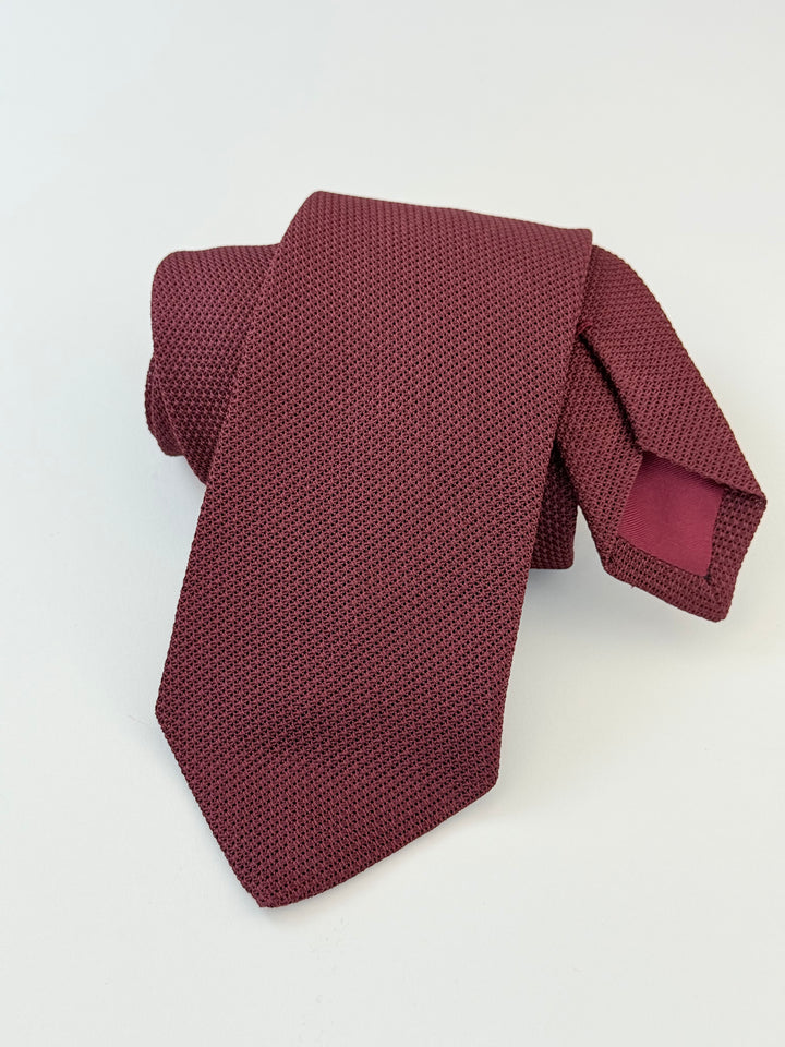 Silk Grenadine Tie - Merlot