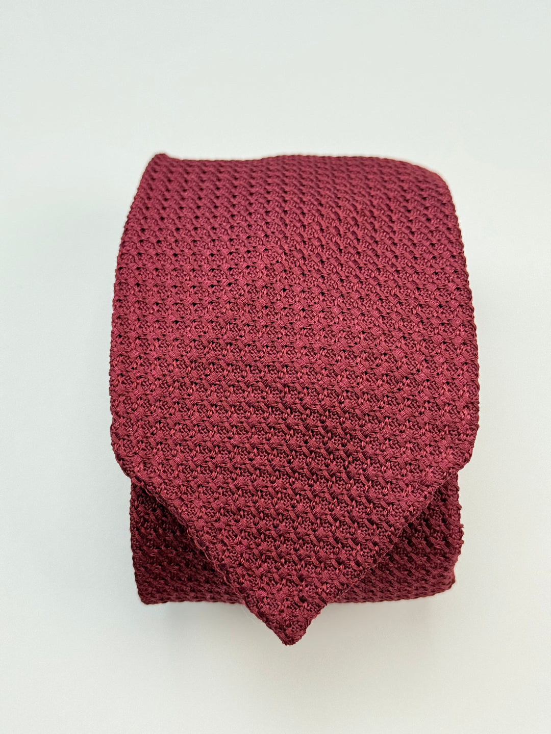 Silk Grenadine Tie - Wine Red