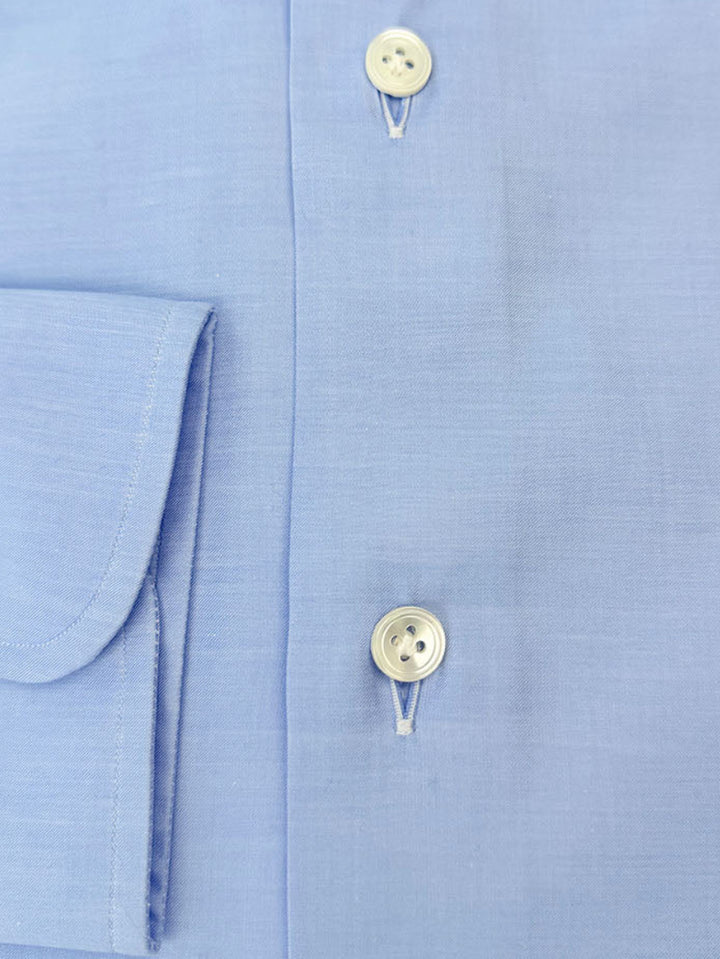 Cotton Poplin Dress Shirt - Light Blue