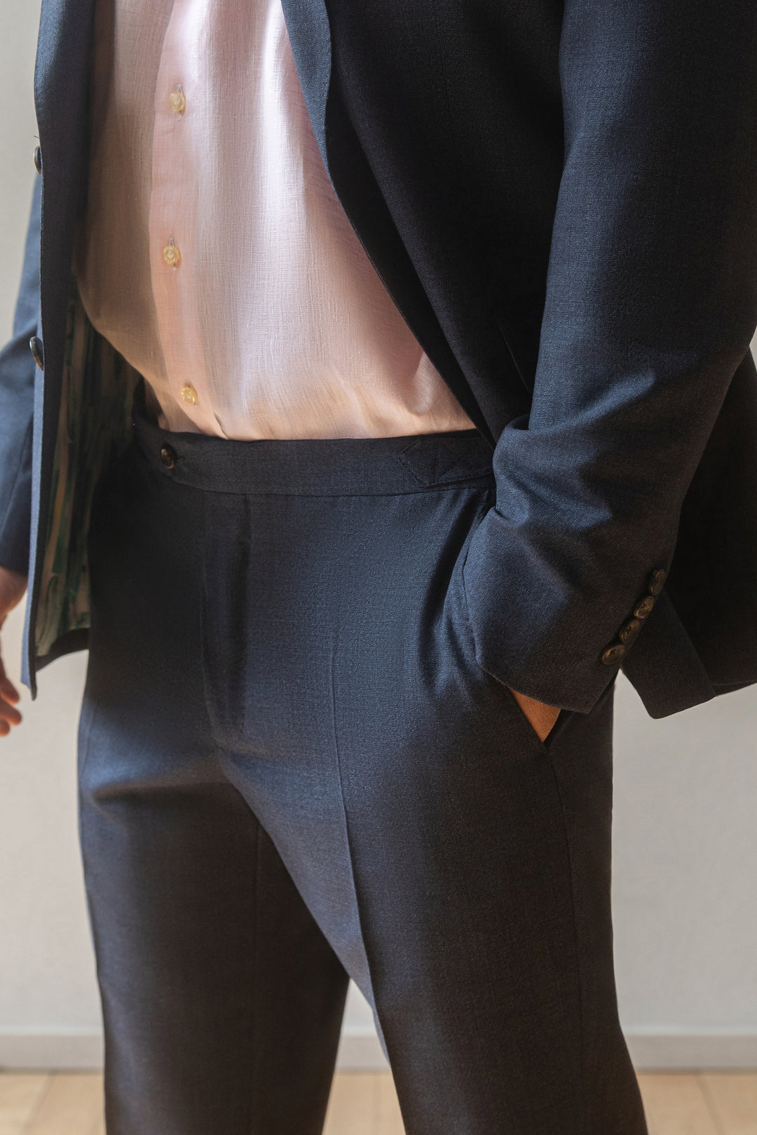 Slate Blue High Twist Wool Suit