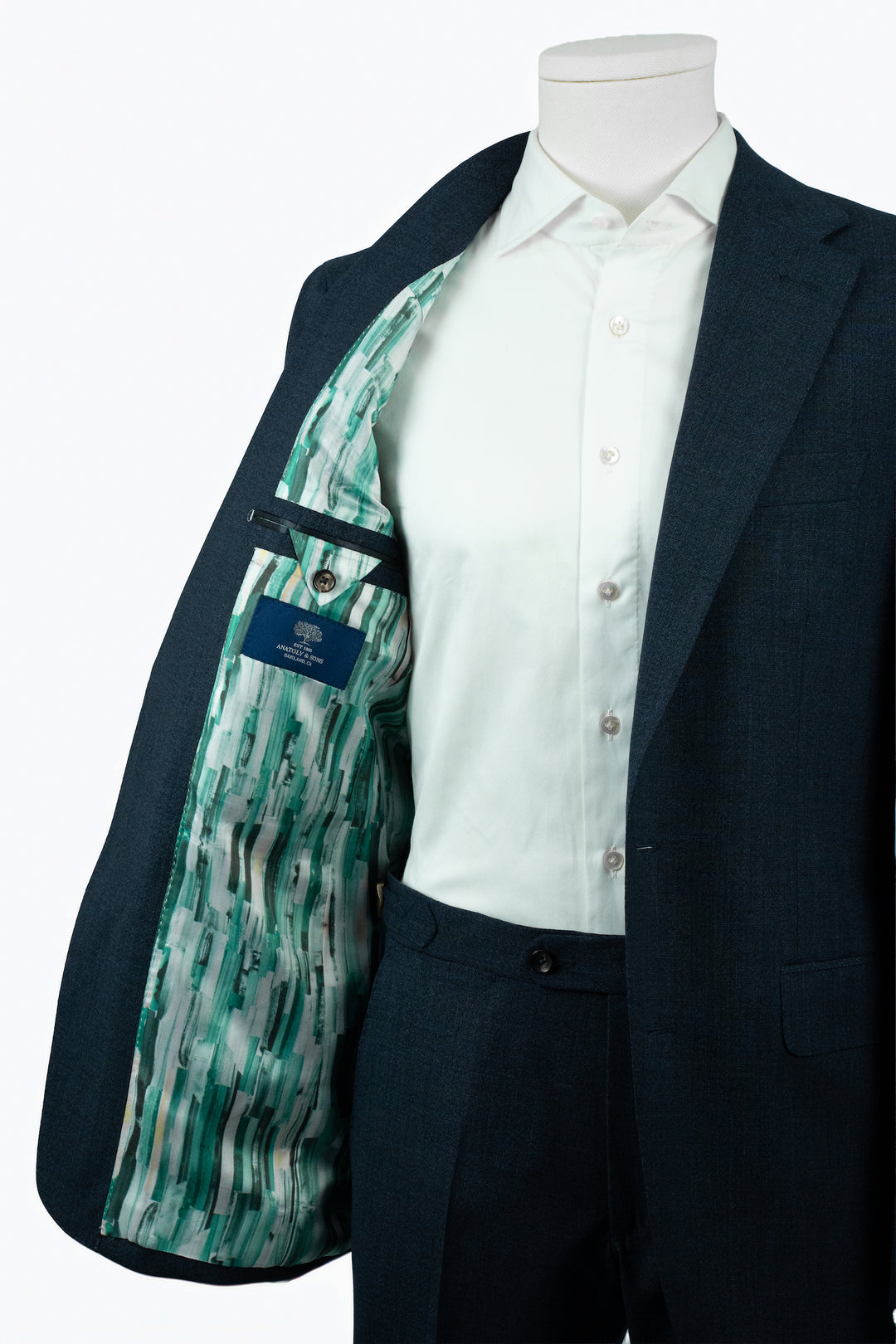 Slate Blue High Twist Wool Suit