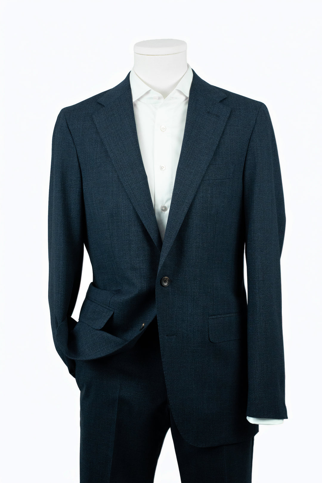 Slate Blue High Twist Wool Suit