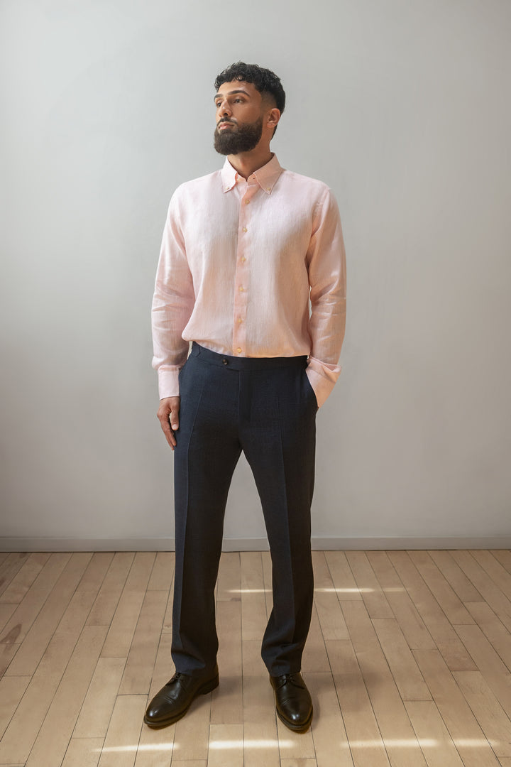 Slate Blue High Twist Wool Suit