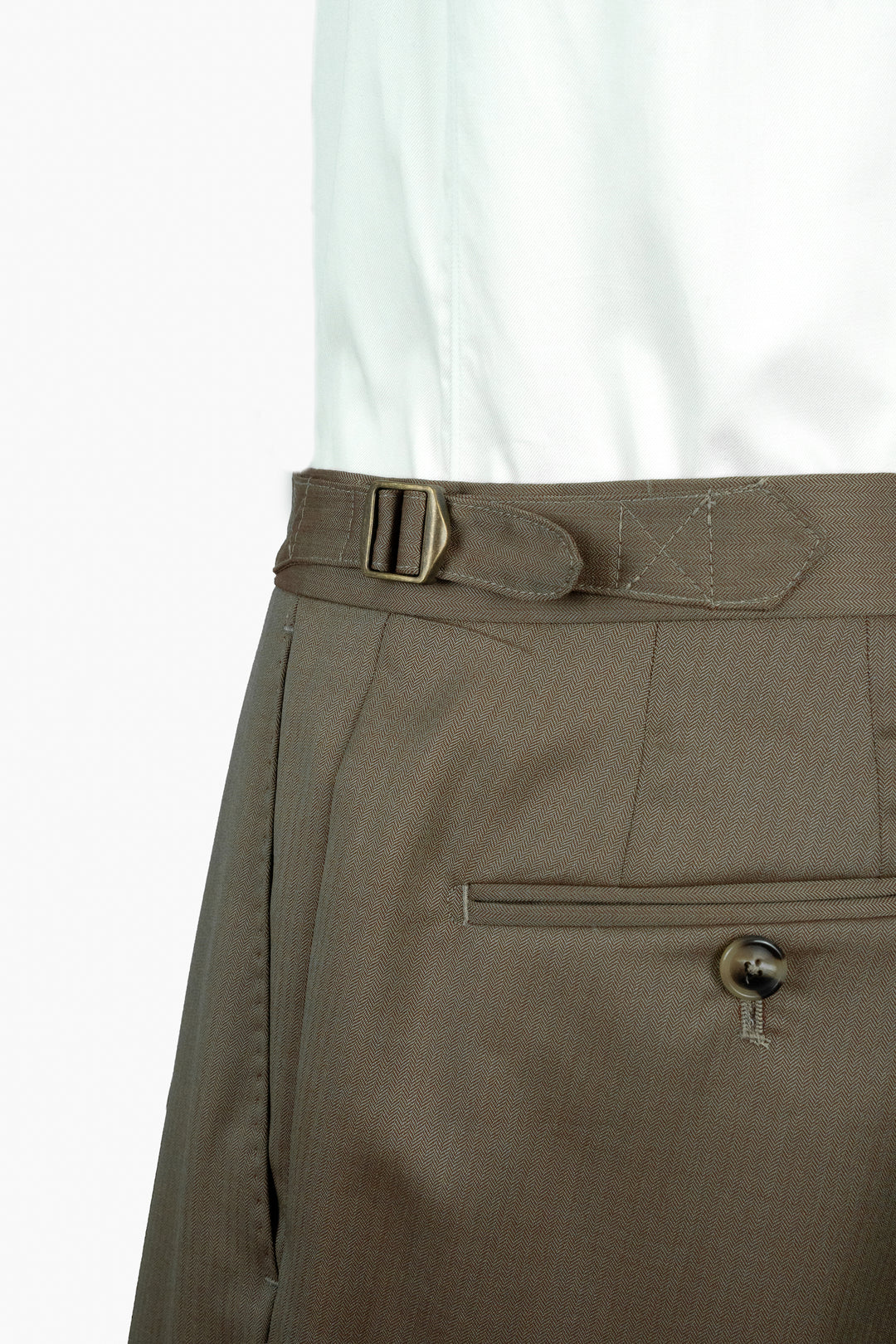 Tan Solaro Wool Scabal Trousers