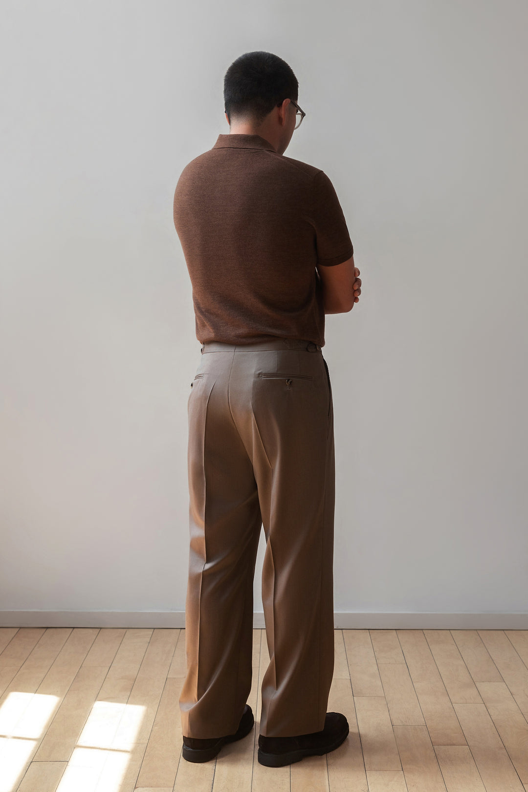Tan Solaro Wool Scabal Trousers