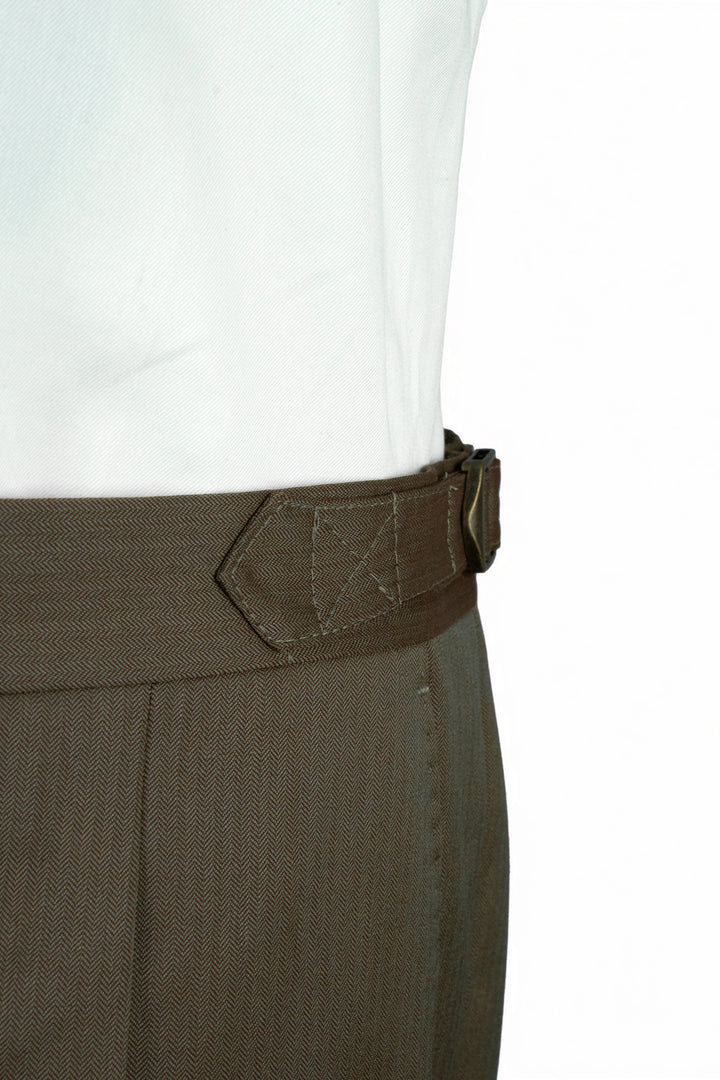 Tan Solaro Wool Scabal Trousers