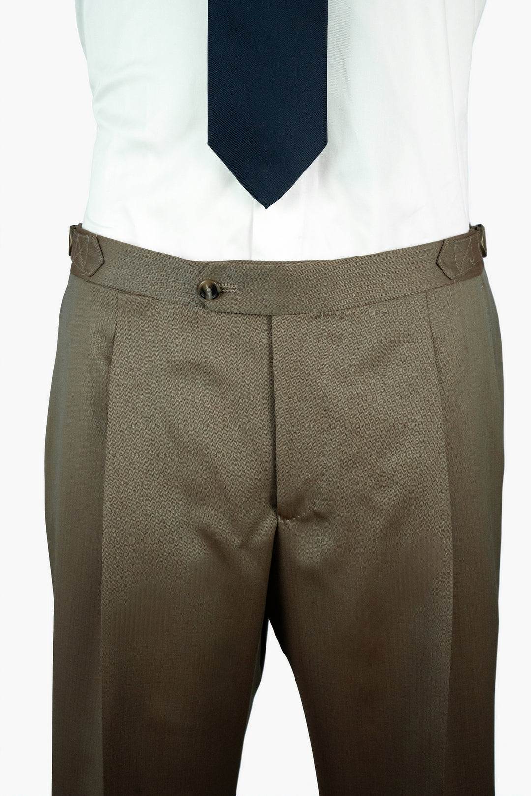 Tan Solaro Wool Scabal Trousers