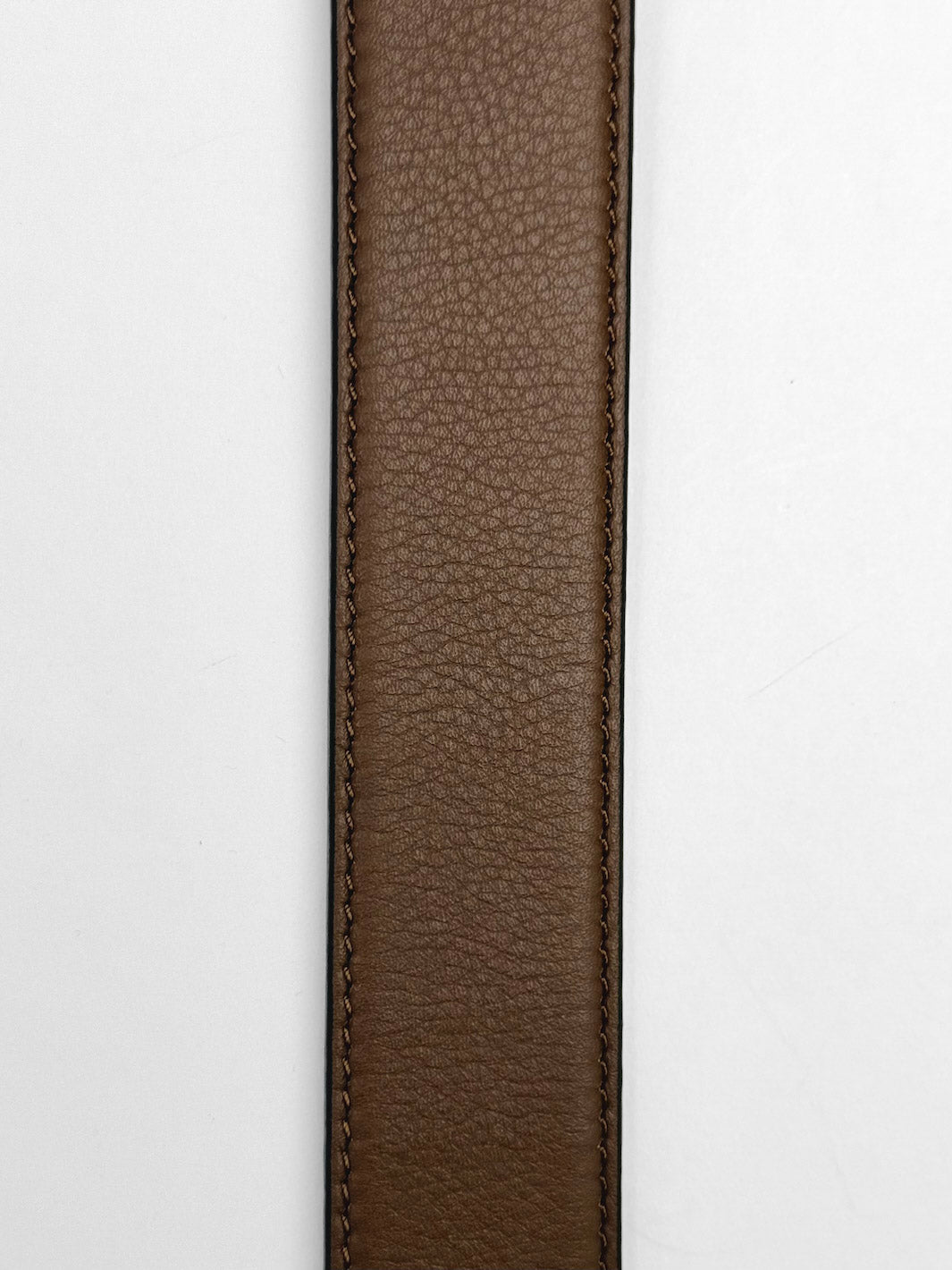 Calfskin Leather Belt - Walnut Brown