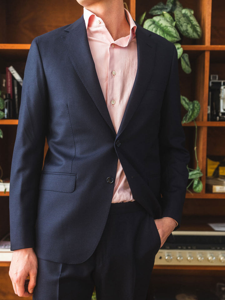 Navy Wool Cavalry Twill Zegna Suit