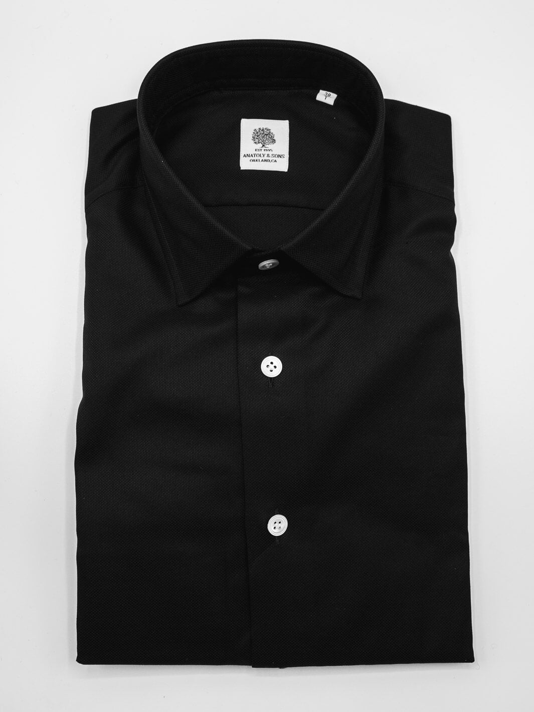 Pinpoint Oxford Dress Shirt - Black