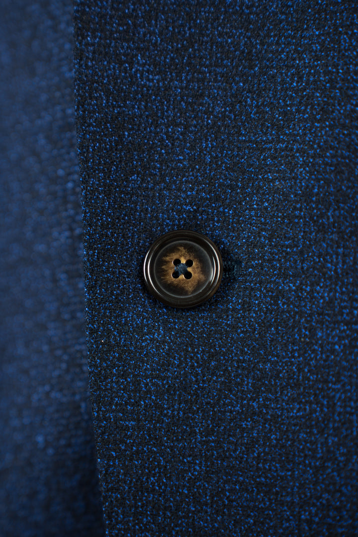 Dark Blue Textured Scabal Stardust Sport Coat