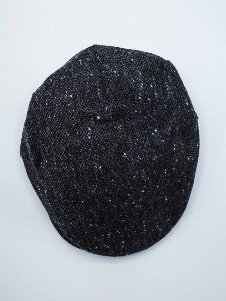 Donegal Tweed Driving Cap - Black